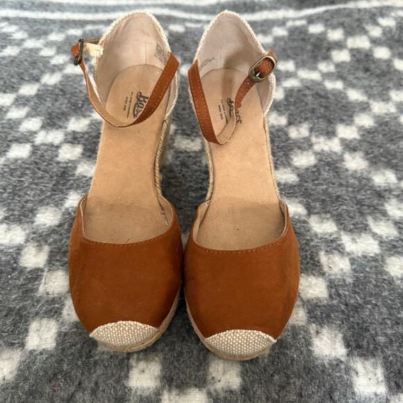 Bass Women's Size 7.5 M Cottage Boho Suede Espadrille Wedge Sandals - Picture 2 of 7